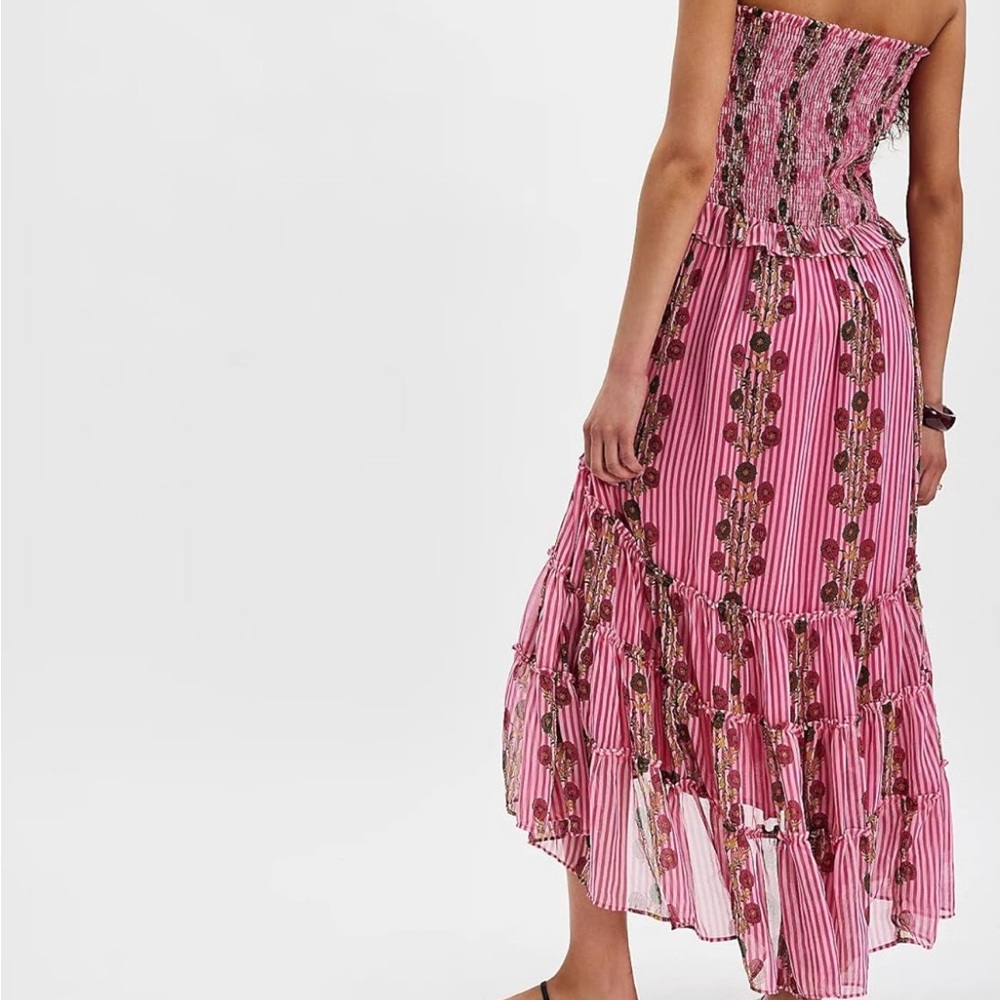Pink Floral Women's Dress - Picture 3 of 5